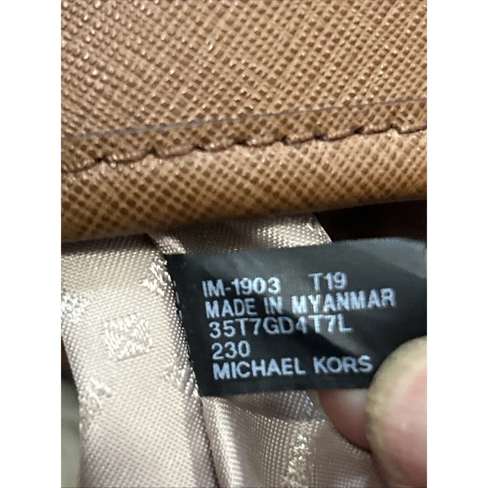 Michael Kors Sady Large Multifunctional Top Zip Tote Brown Laptop Bag EUC